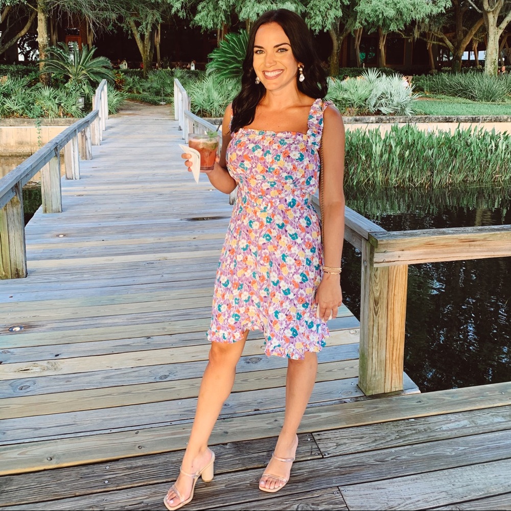 Faithful the Brand Floral Print Mini Dress